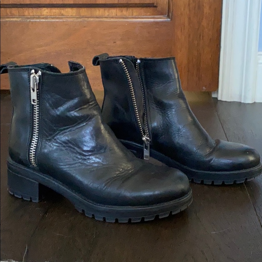 Black Leather Urban Outfitters Boots